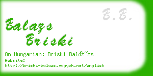 balazs briski business card